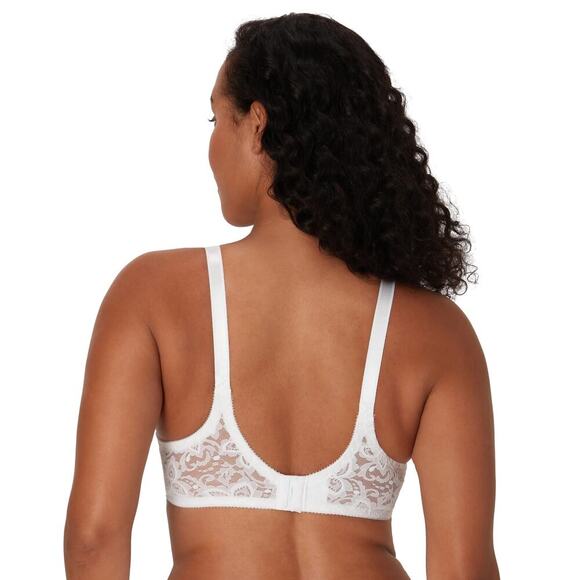 Bali Lace 'n Smooth Underwire Bra Seamless Full Coverage 3432 White Size 36D NEW - Picture 2 of 5
